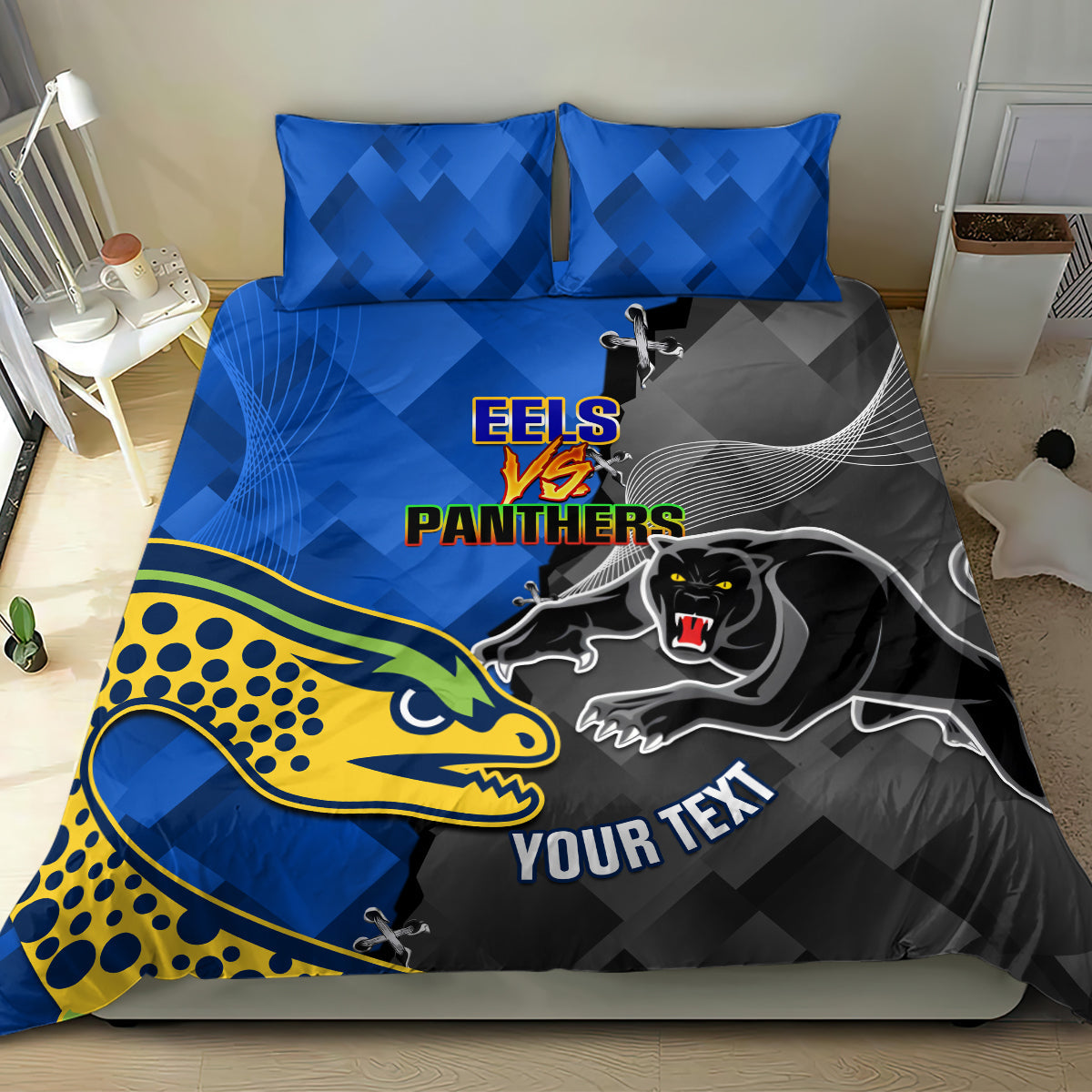 Panthers And Eels Bedding Set Sporty Version - Vibe Hoodie Shop
