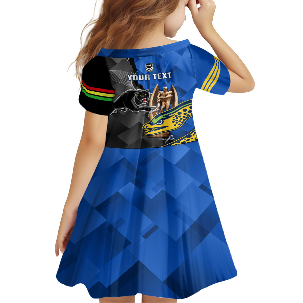 personalised-panthers-and-eels-family-matching-off-shoulder-maxi-dress-and-hawaiian-shirt-sporty-version
