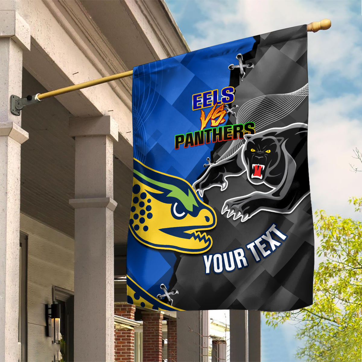 Panthers And Eels Garden Flag Sporty Version - Vibe Hoodie Shop
