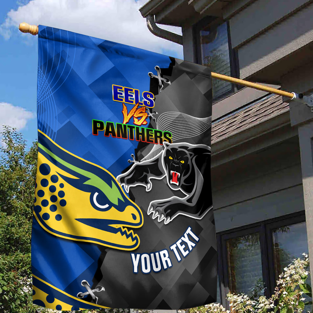 Panthers And Eels Garden Flag Sporty Version - Vibe Hoodie Shop