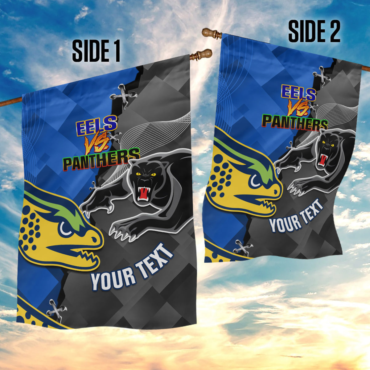 Panthers And Eels Garden Flag Sporty Version - Vibe Hoodie Shop