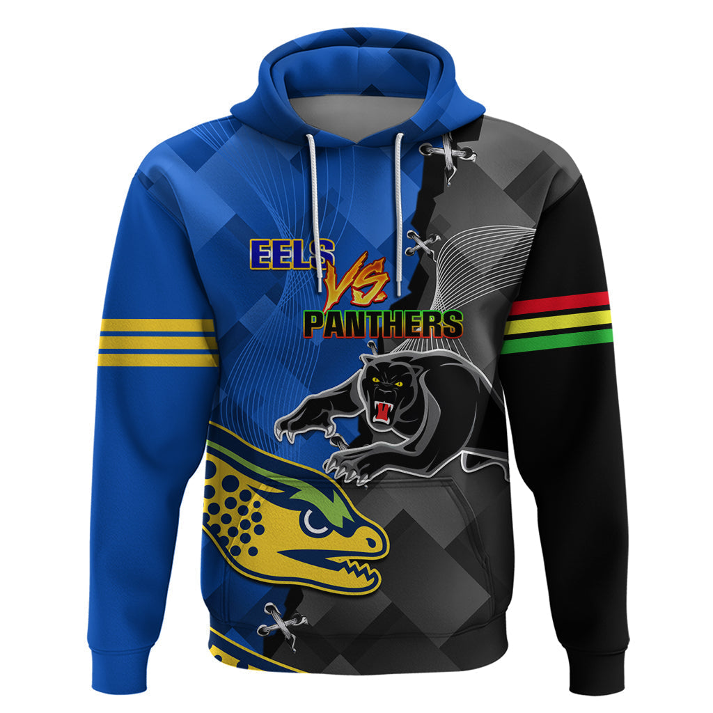 Personalised Panthers And Eels Hoodie Sporty Version - Vibe Hoodie Shop
