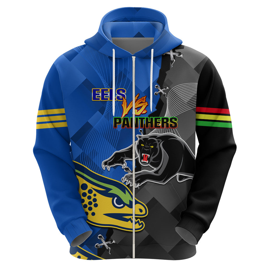 Personalised Panthers And Eels Hoodie Sporty Version - Vibe Hoodie Shop