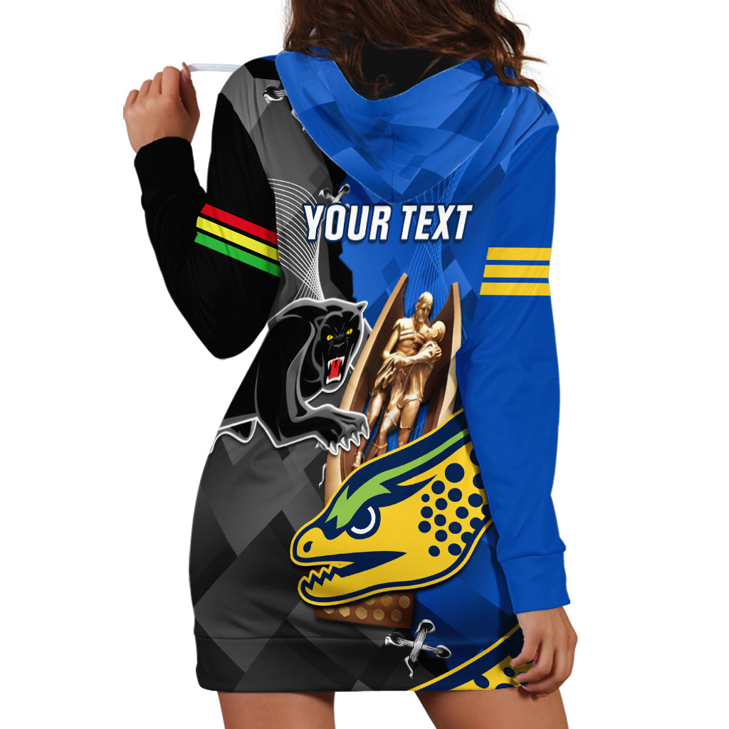 Personalised Panthers And Eels Hoodie Dress Sporty Version - Vibe Hoodie Shop