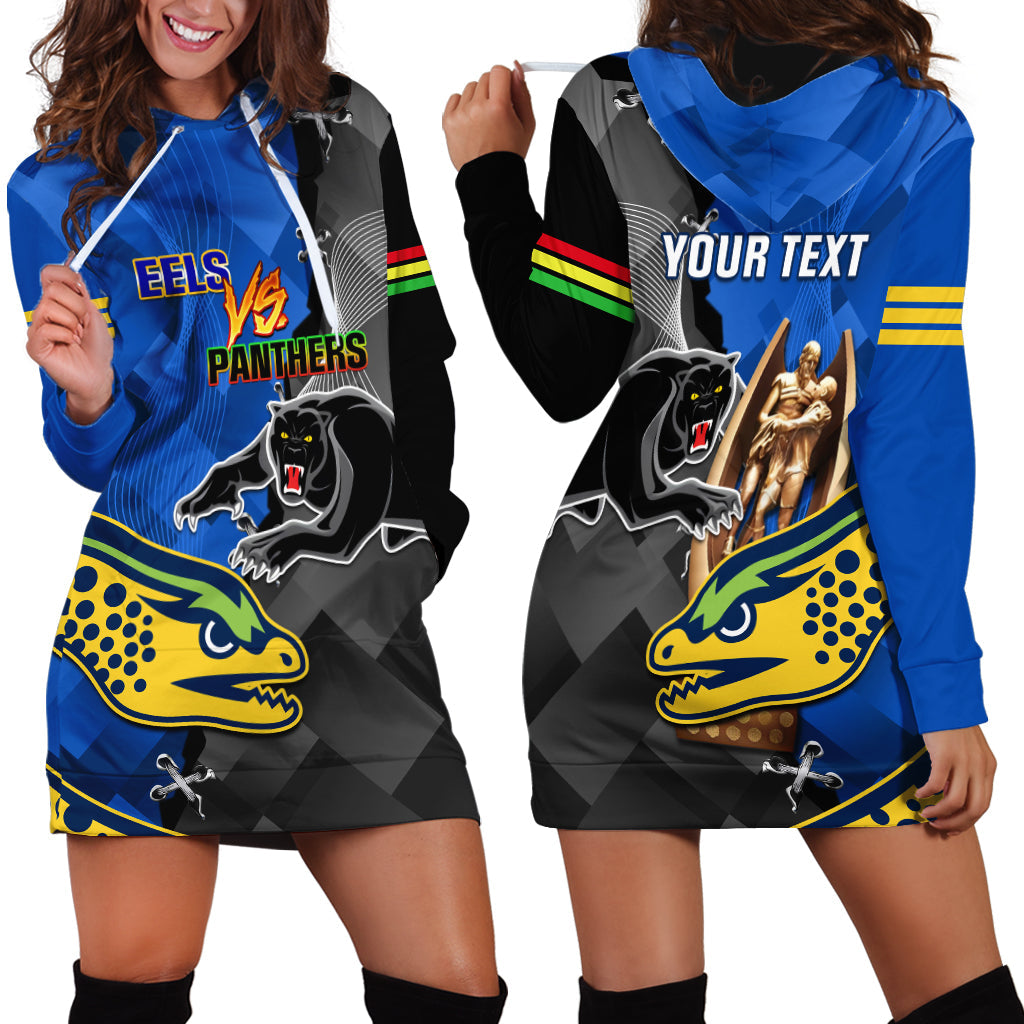 Personalised Panthers And Eels Hoodie Dress Sporty Version - Vibe Hoodie Shop