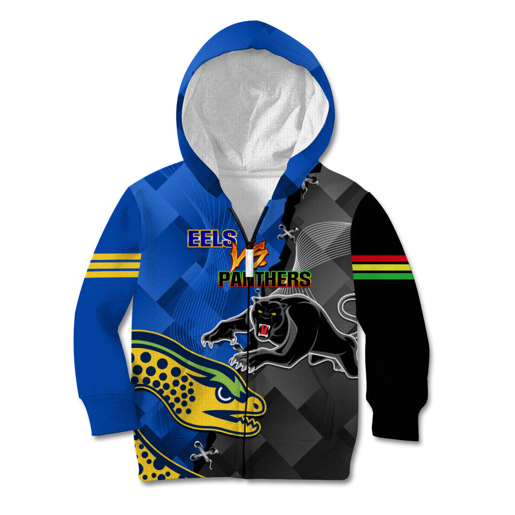 Personalised Panthers And Eels Kid Hoodie Sporty Version - Vibe Hoodie Shop