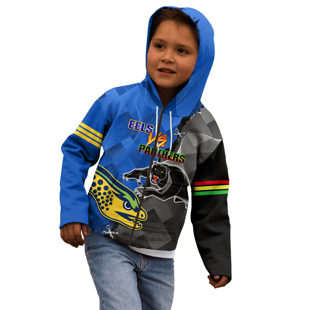 Personalised Panthers And Eels Kid Hoodie Sporty Version - Vibe Hoodie Shop