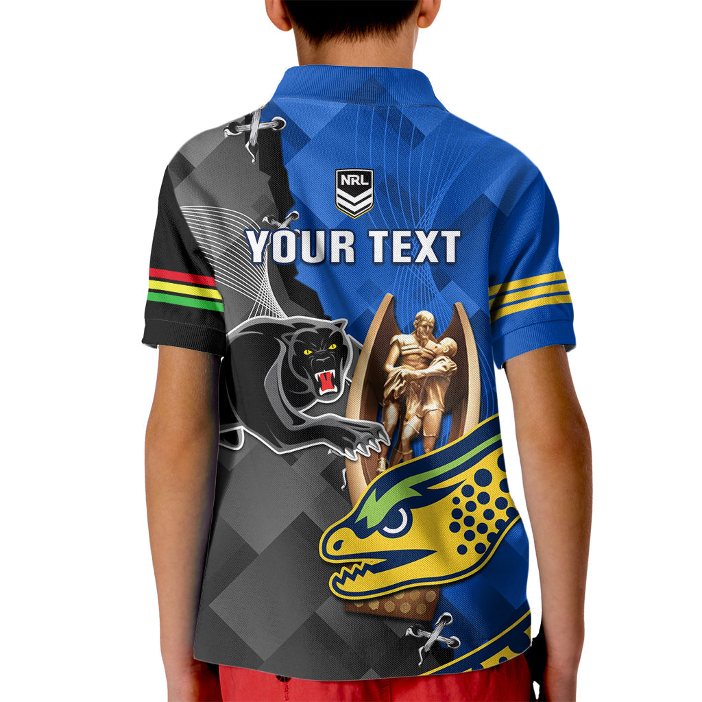 Personalised Panthers And Eels Kid Polo Shirt Sporty Version - Vibe Hoodie Shop