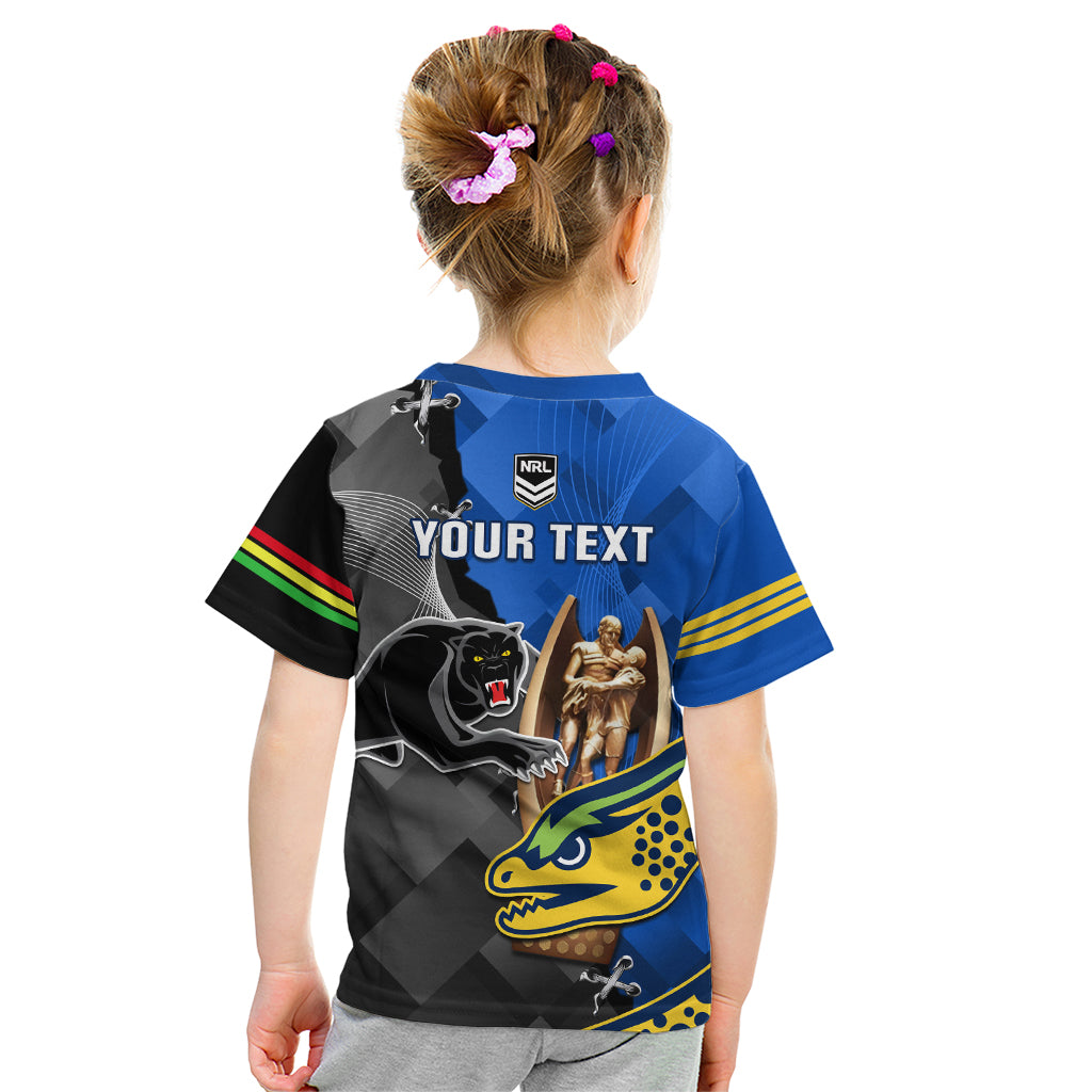 Personalised Panthers And Eels Kid T Shirt Sporty Version - Vibe Hoodie Shop