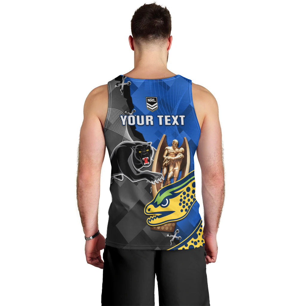 Personalised Panthers And Eels Men Tank Top Sporty Version - Vibe Hoodie Shop