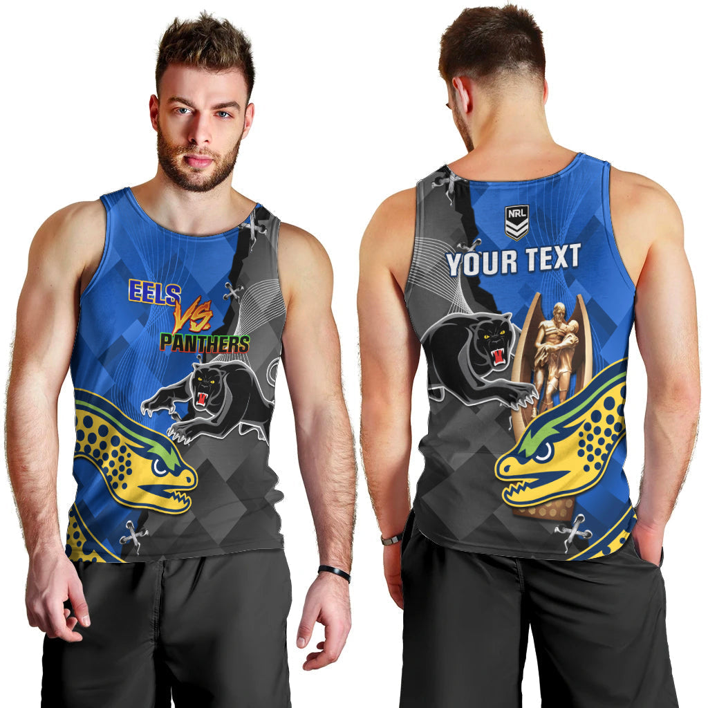 Personalised Panthers And Eels Men Tank Top Sporty Version - Vibe Hoodie Shop