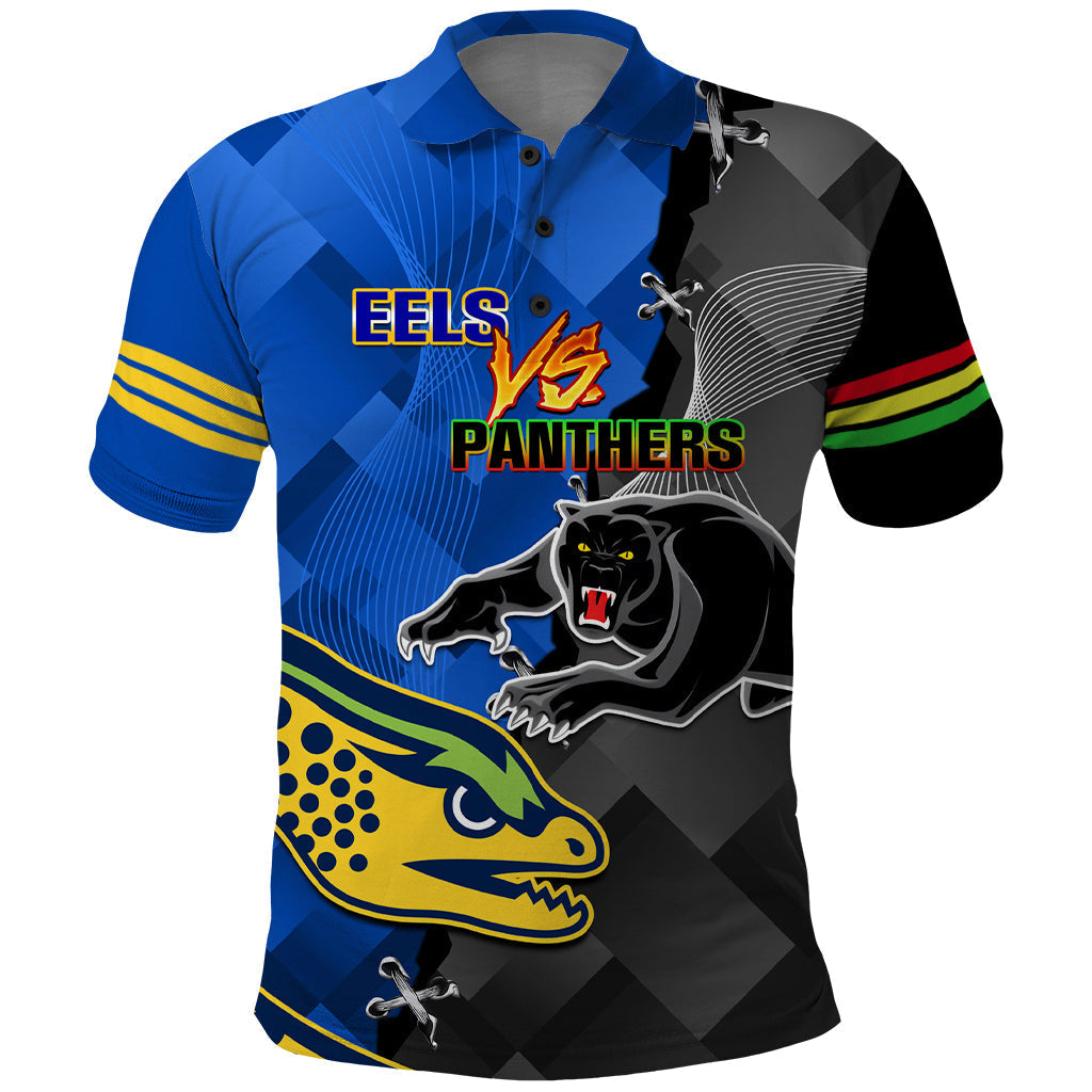 Personalised Panthers And Eels Polo Shirt Sporty Version - Vibe Hoodie Shop