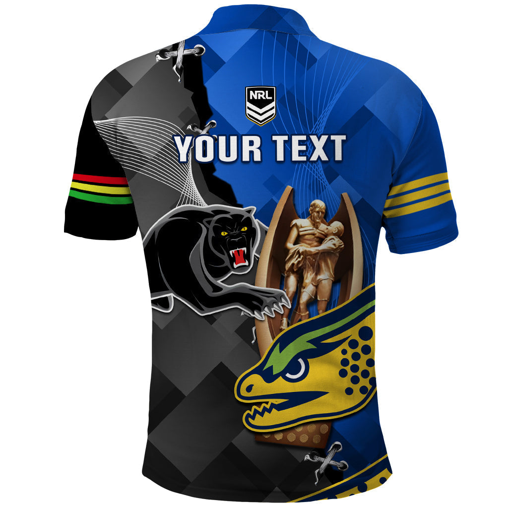 Personalised Panthers And Eels Polo Shirt Sporty Version - Vibe Hoodie Shop