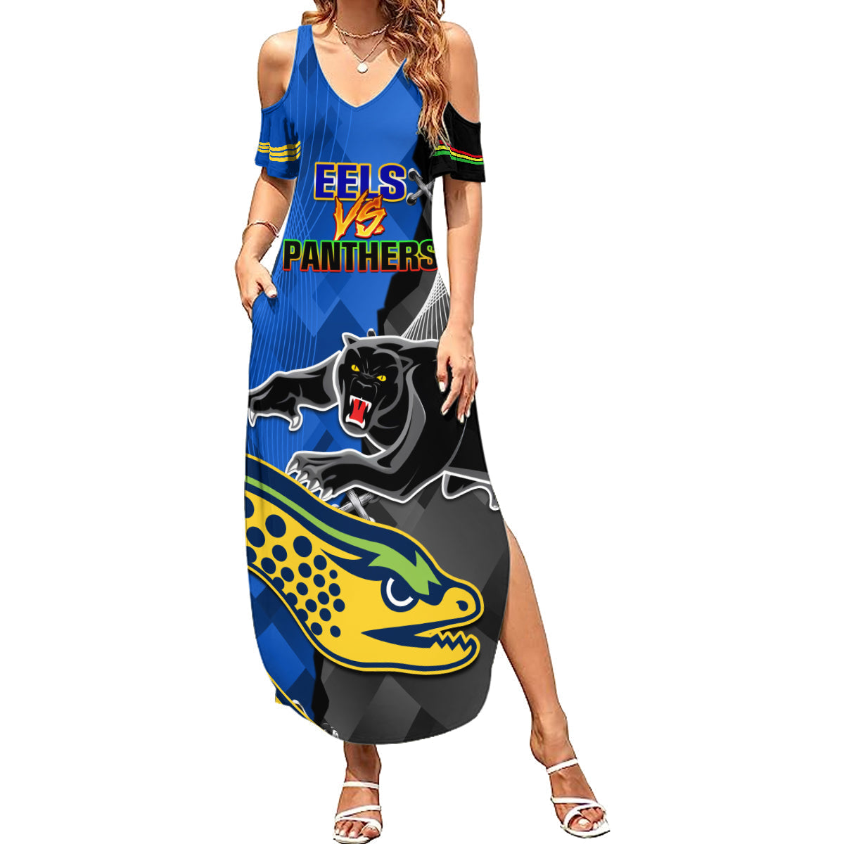 personalised-panthers-and-eels-summer-maxi-dress-sporty-version