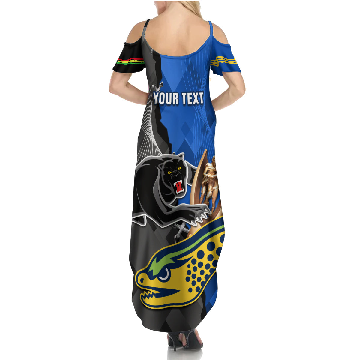 personalised-panthers-and-eels-summer-maxi-dress-sporty-version