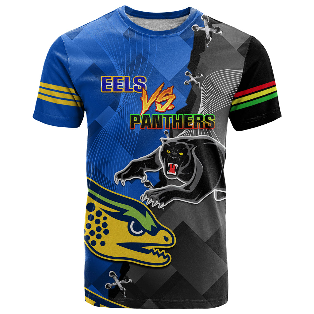 Personalised Panthers And Eels T Shirt Sporty Version - Vibe Hoodie Shop