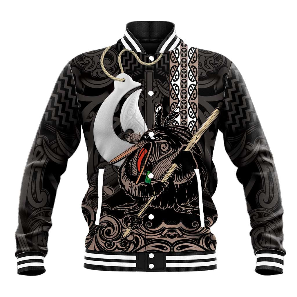 Aotearoa Hei Matau Baseball Jacket Haka Kiwi Mix Maori Mangopare - Vibe Hoodie Shop