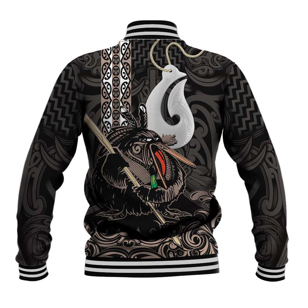 Aotearoa Hei Matau Baseball Jacket Haka Kiwi Mix Maori Mangopare - Vibe Hoodie Shop