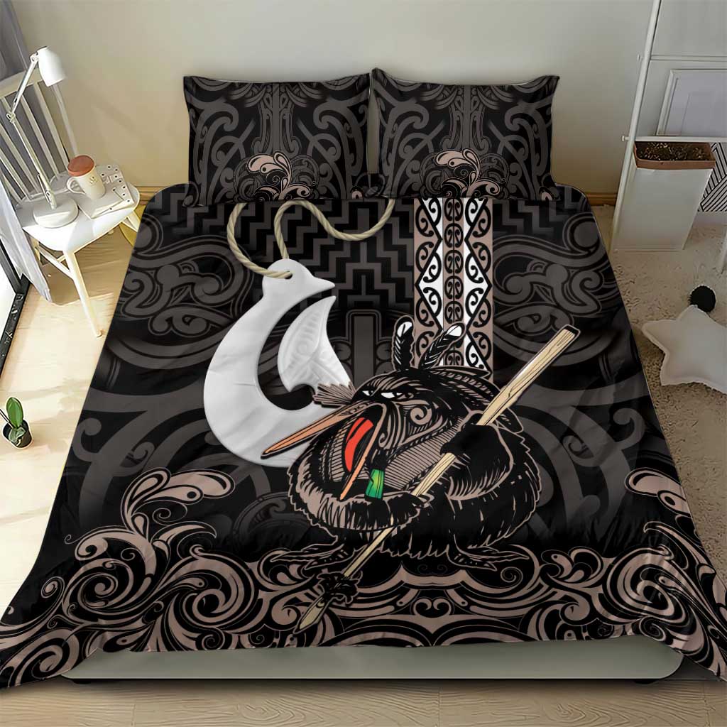 Aotearoa Hei Matau Bedding Set Haka Kiwi Mix Maori Mangopare - Vibe Hoodie Shop