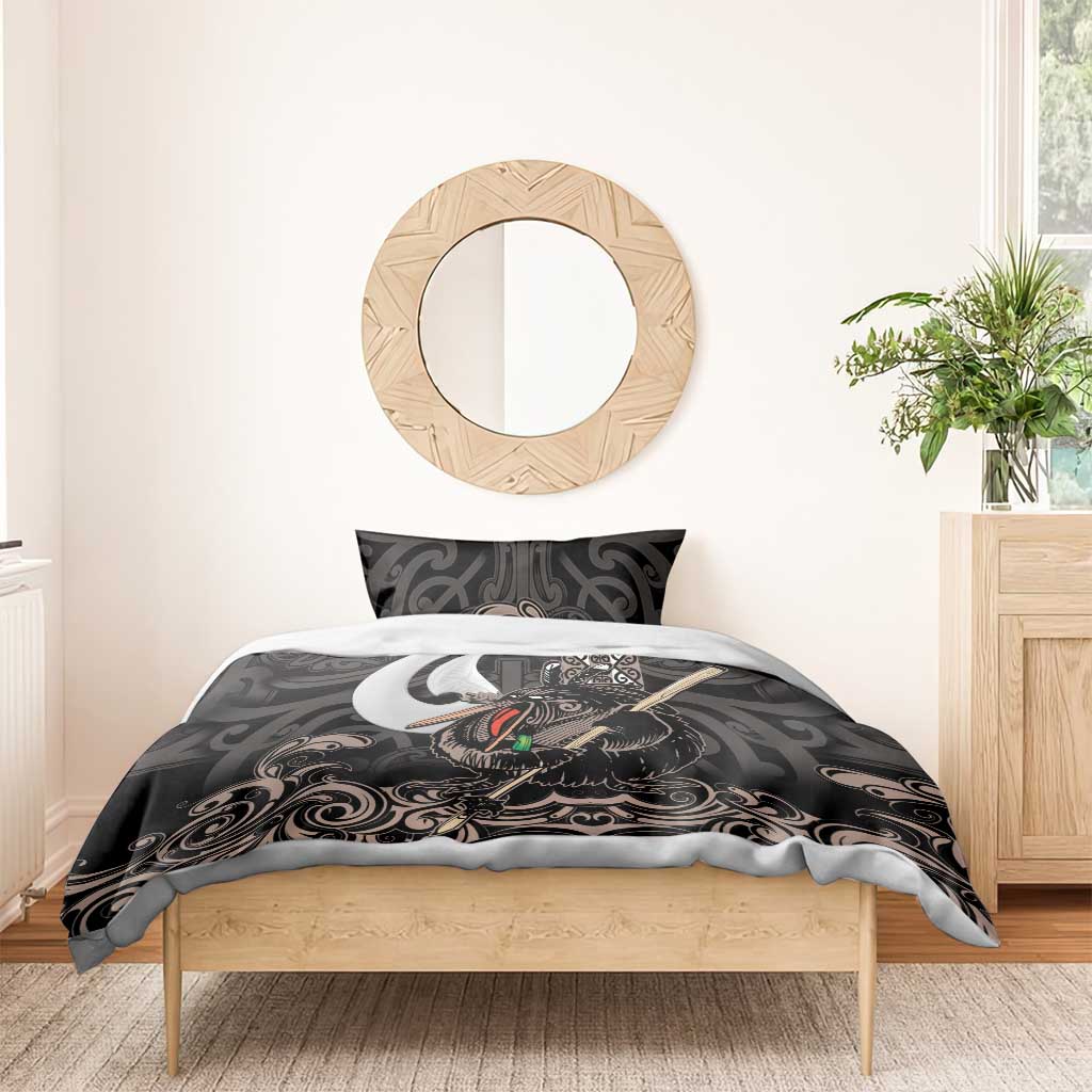 Aotearoa Hei Matau Bedding Set Haka Kiwi Mix Maori Mangopare - Vibe Hoodie Shop