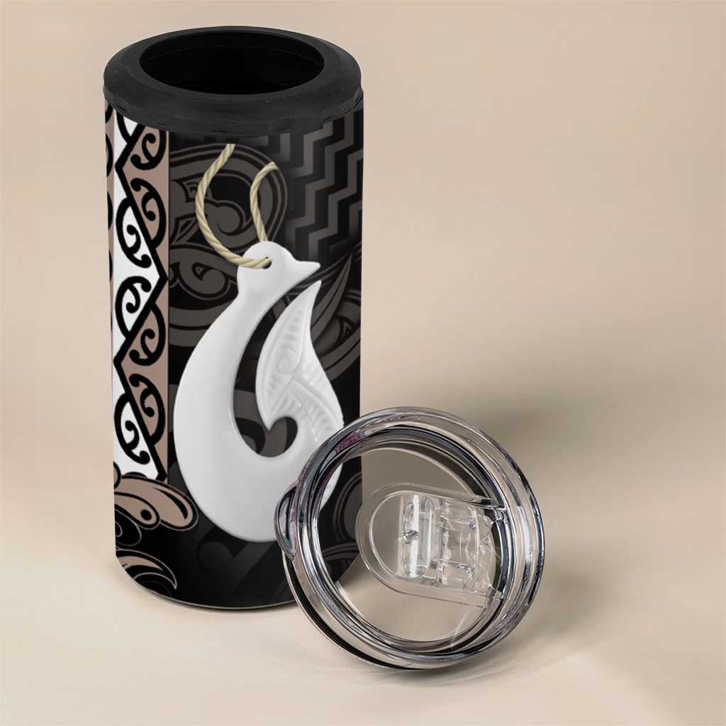 Aotearoa Hei Matau 4 in 1 Can Cooler Tumbler Haka Kiwi Mix Maori Mangopare