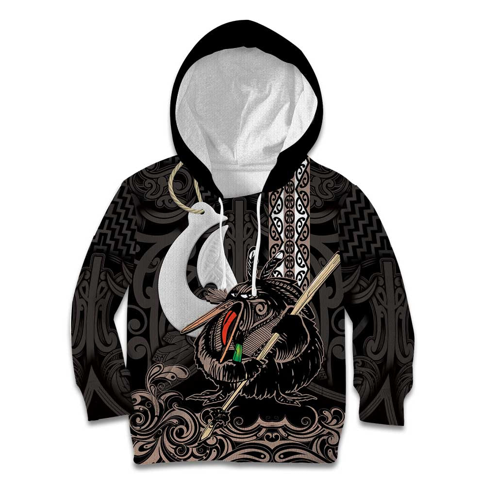 Aotearoa Hei Matau Kid Hoodie Haka Kiwi Mix Maori Mangopare - Vibe Hoodie Shop