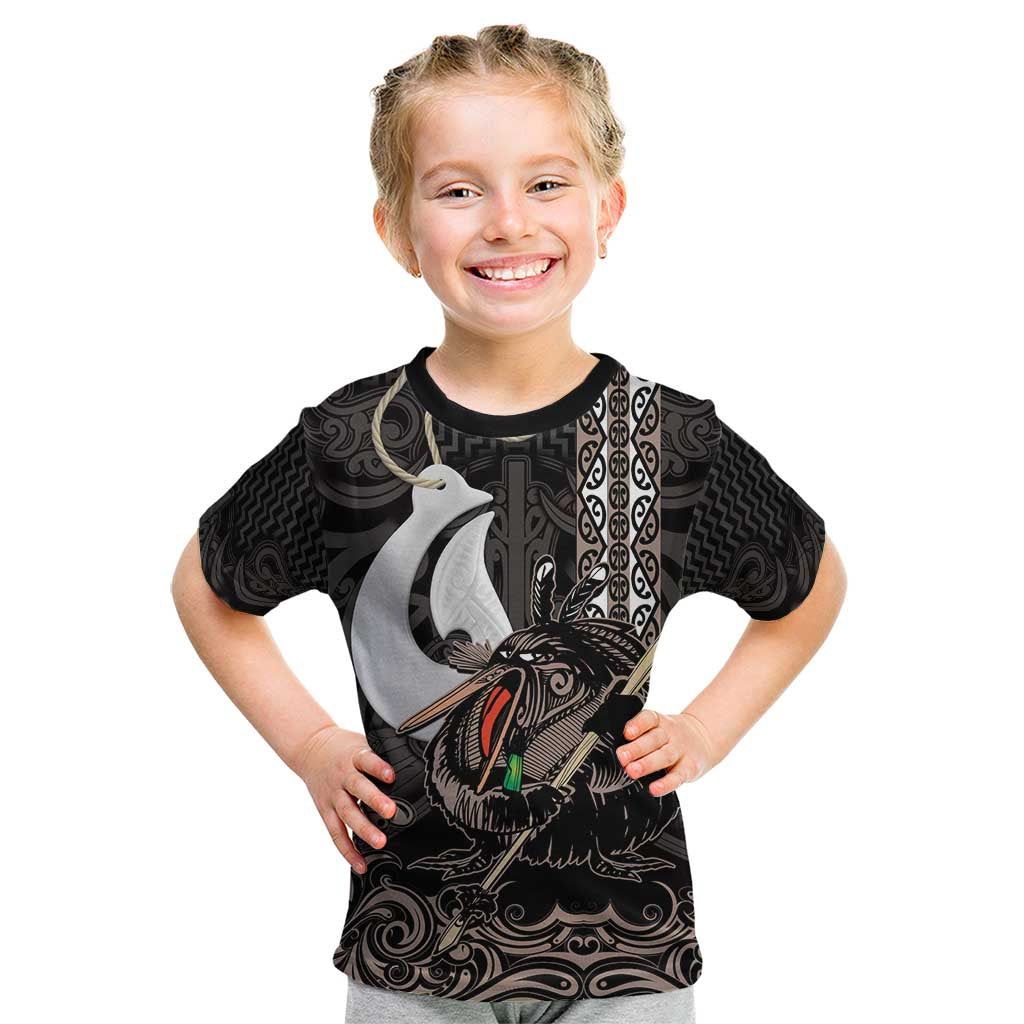 Aotearoa Hei Matau Kid T Shirt Haka Kiwi Mix Maori Mangopare - Vibe Hoodie Shop