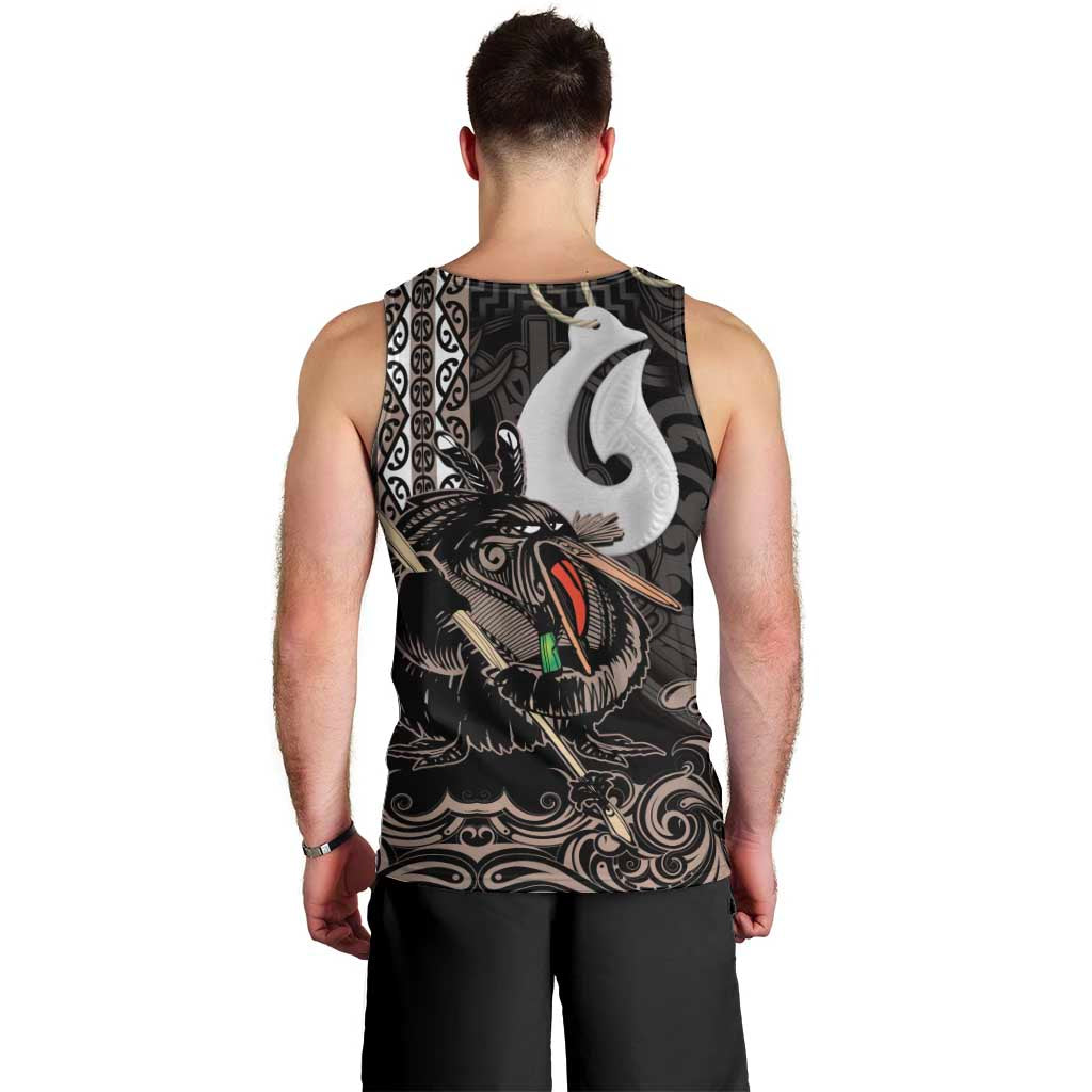 Aotearoa Hei Matau Men Tank Top Haka Kiwi Mix Maori Mangopare - Vibe Hoodie Shop