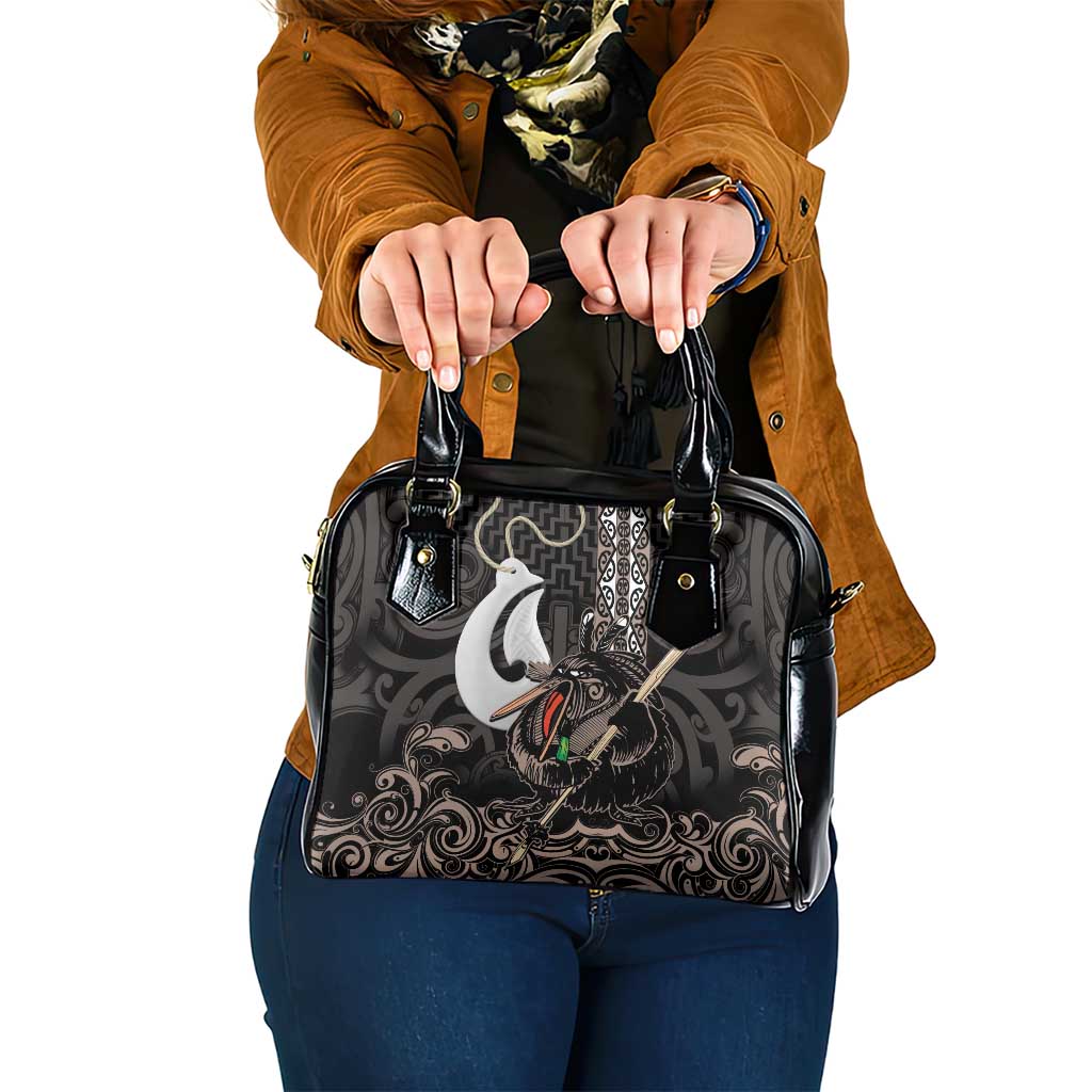 Aotearoa Hei Matau Shoulder Handbag Haka Kiwi Mix Maori Mangopare - Vibe Hoodie Shop