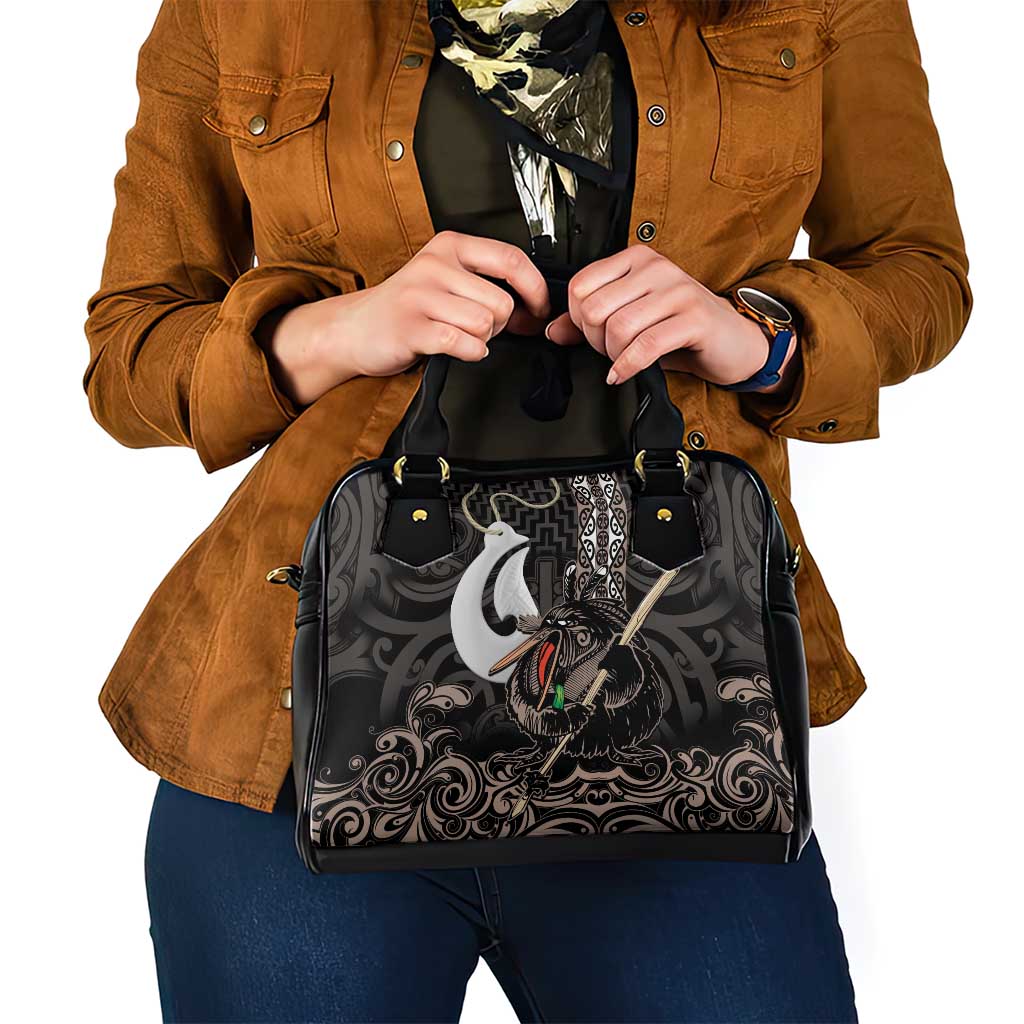 Aotearoa Hei Matau Shoulder Handbag Haka Kiwi Mix Maori Mangopare - Vibe Hoodie Shop