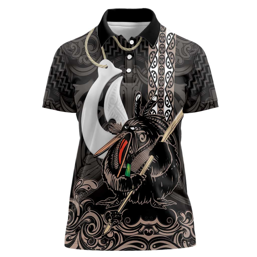 Aotearoa Hei Matau Women Polo Shirt Haka Kiwi Mix Maori Mangopare - Vibe Hoodie Shop