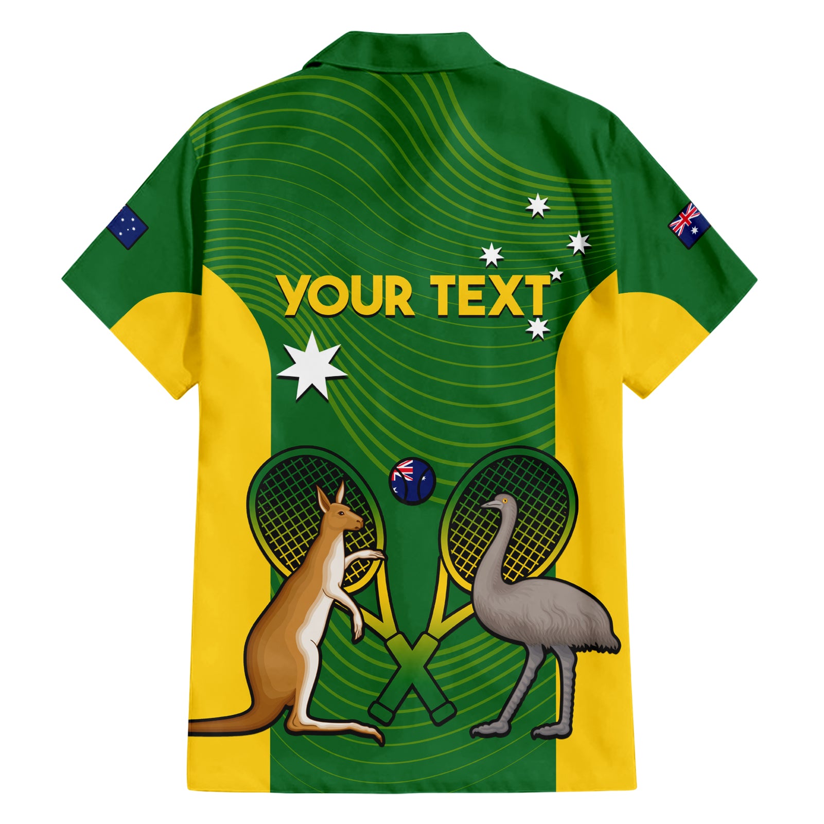 Personalised Australia Tennis Hawaiian Shirt Aussie Pride National Color - Vibe Hoodie Shop