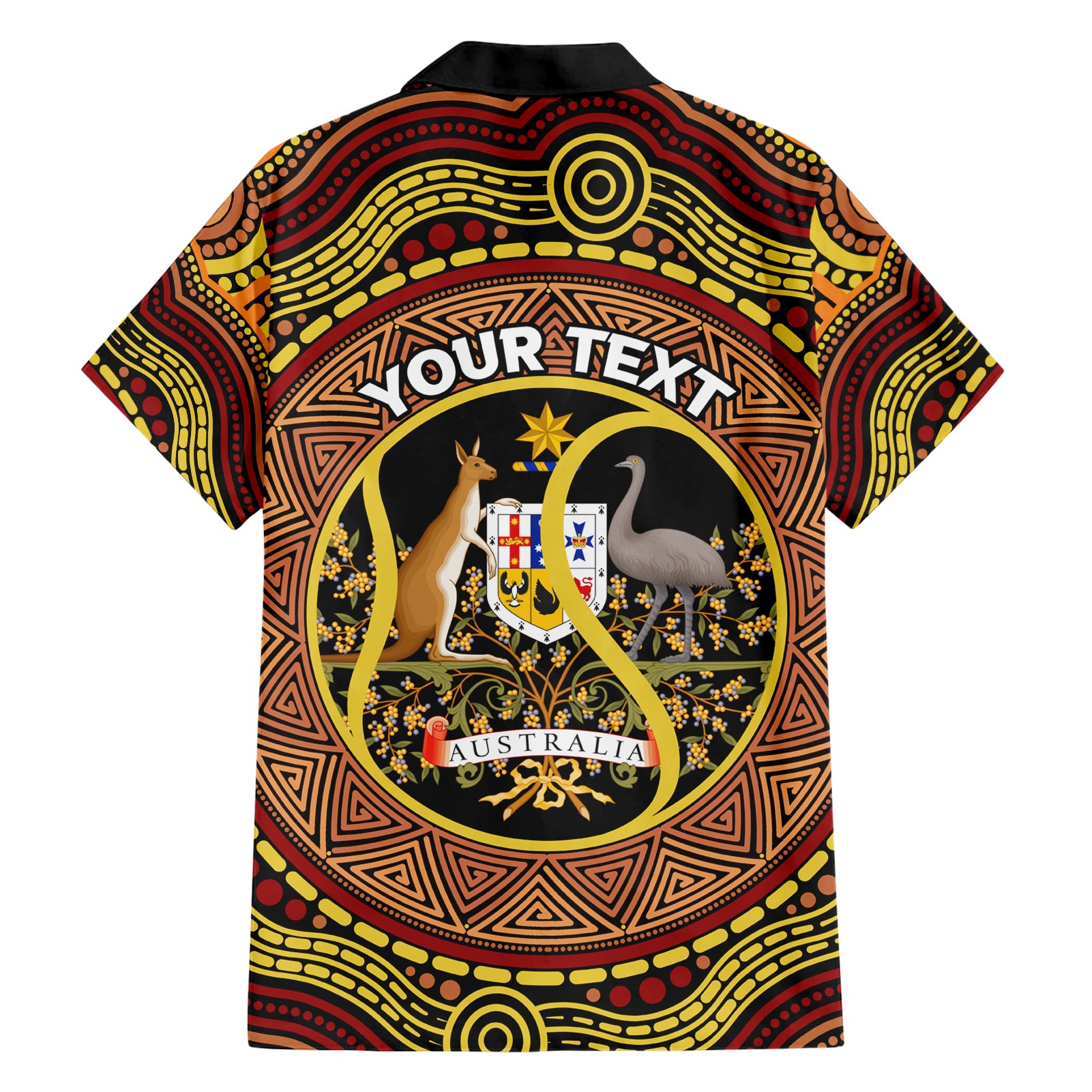 Personalised Australia Tennis Hawaiian Shirt Aussie Indigenous Art - Vibe Hoodie Shop