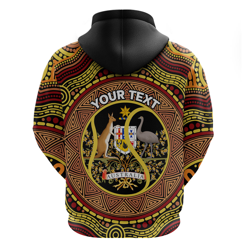 Personalised Australia Tennis Hoodie Aussie Indigenous Art - Vibe Hoodie Shop