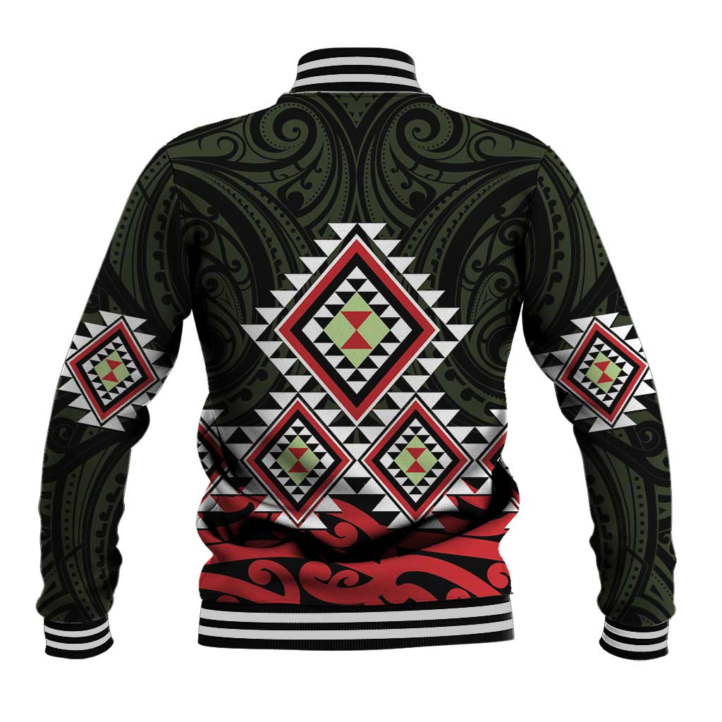 Kia Ora Aotearoa Baseball Jacket 2025 Pasifika Maori Taniko Motifs - Vibe Hoodie Shop