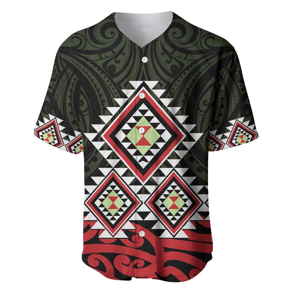 Kia Ora Aotearoa Baseball Jersey 2025 Pasifika Maori Taniko Motifs - Vibe Hoodie Shop