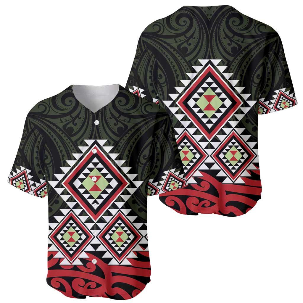 Kia Ora Aotearoa Baseball Jersey 2025 Pasifika Maori Taniko Motifs - Vibe Hoodie Shop