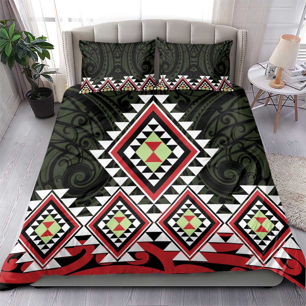 Kia Ora Aotearoa Bedding Set 2025 Pasifika Maori Taniko Motifs - Vibe Hoodie Shop