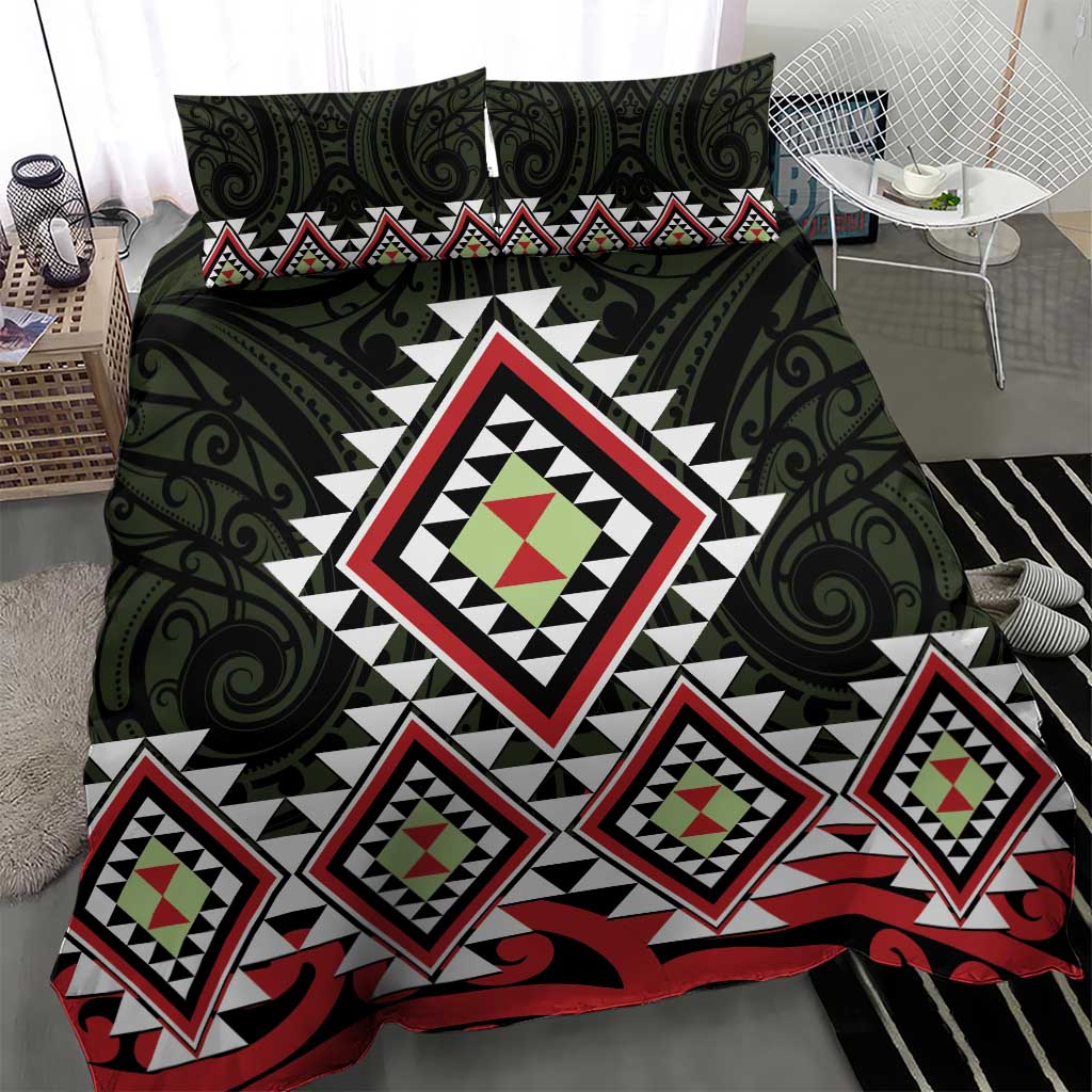 Kia Ora Aotearoa Bedding Set 2025 Pasifika Maori Taniko Motifs - Vibe Hoodie Shop