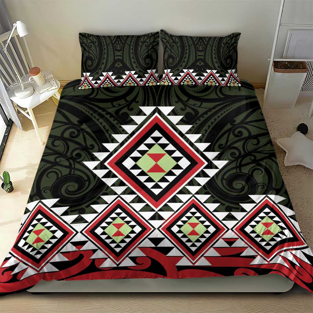 Kia Ora Aotearoa Bedding Set 2025 Pasifika Maori Taniko Motifs - Vibe Hoodie Shop