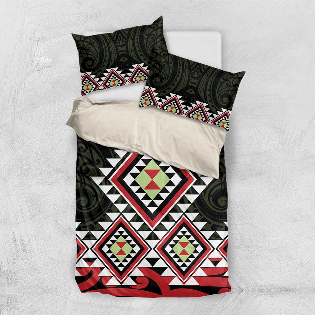 Kia Ora Aotearoa Bedding Set 2025 Pasifika Maori Taniko Motifs - Vibe Hoodie Shop