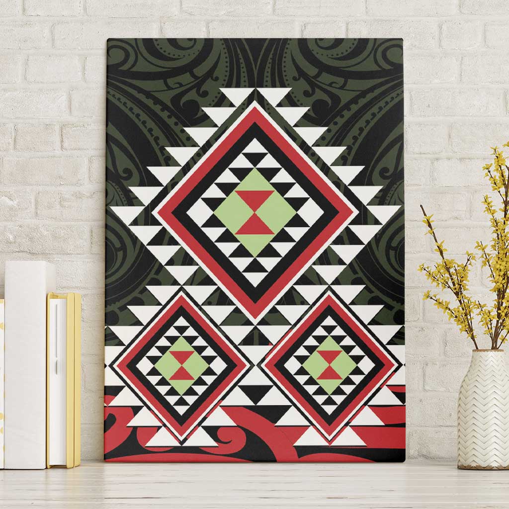 Kia Ora Aotearoa Canvas Wall Art 2025 Pasifika Maori Taniko Motifs