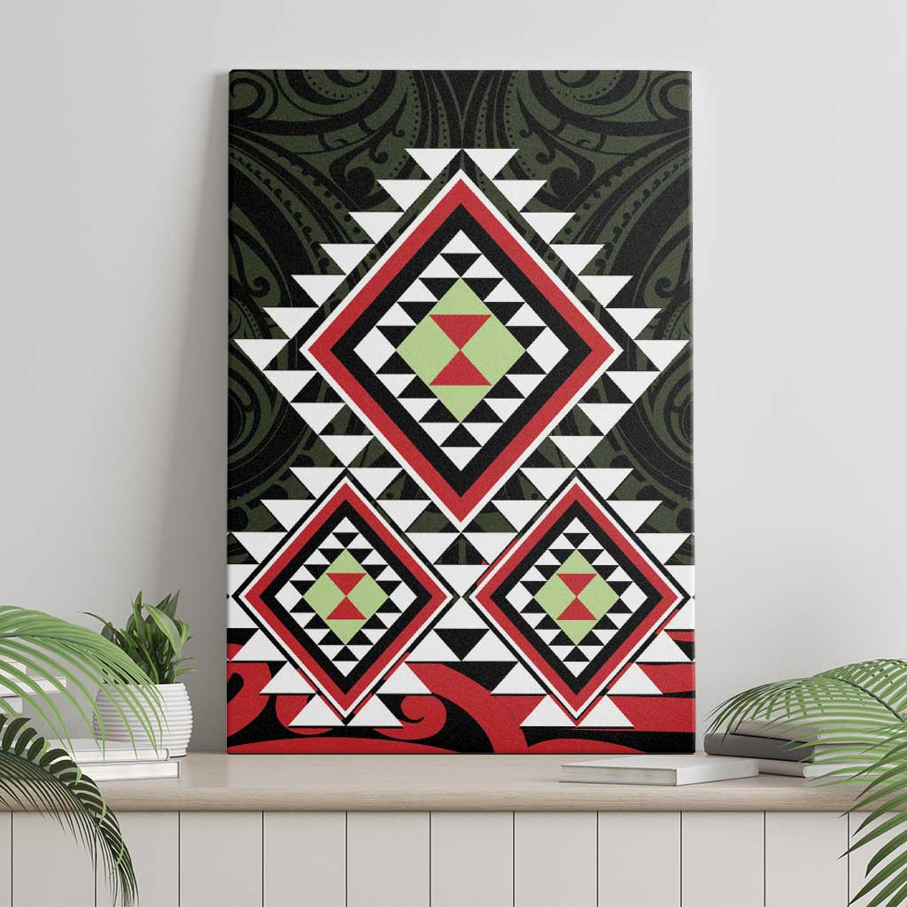 Kia Ora Aotearoa Canvas Wall Art 2025 Pasifika Maori Taniko Motifs