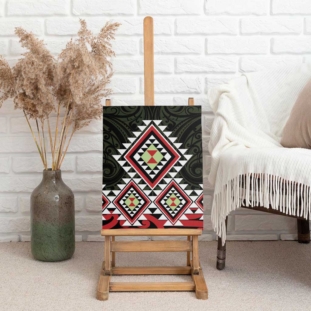 Kia Ora Aotearoa Canvas Wall Art 2025 Pasifika Maori Taniko Motifs