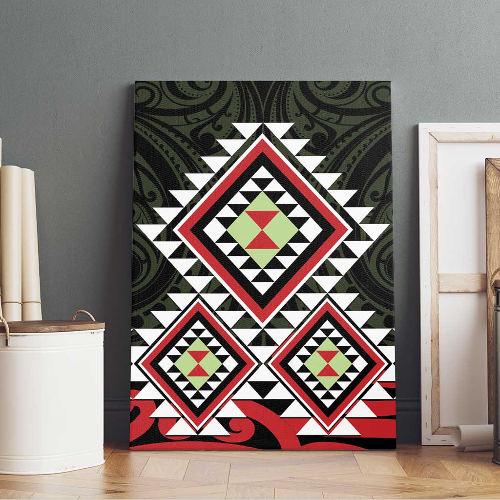 Kia Ora Aotearoa Canvas Wall Art 2025 Pasifika Maori Taniko Motifs