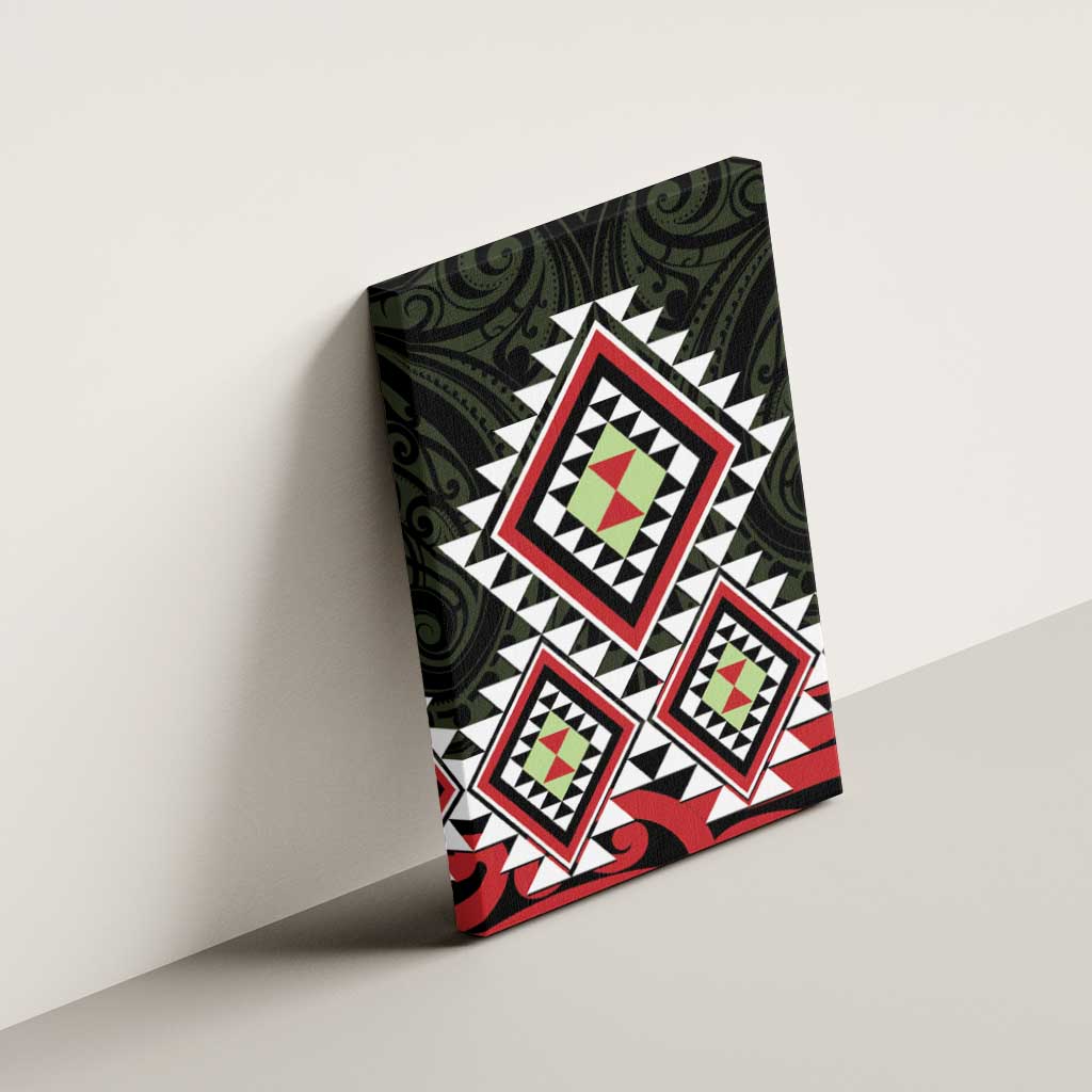 Kia Ora Aotearoa Canvas Wall Art 2025 Pasifika Maori Taniko Motifs