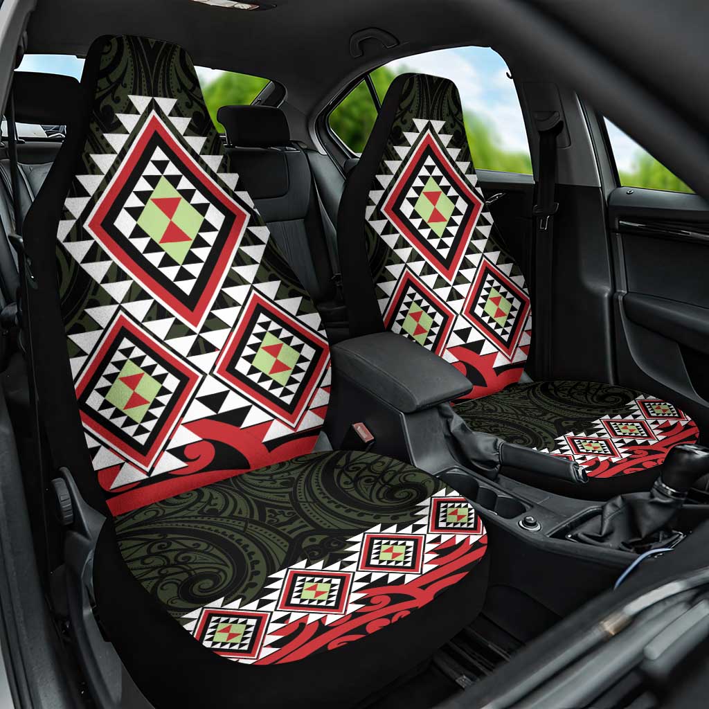 Kia Ora Aotearoa Car Seat Cover 2025 Pasifika Maori Taniko Motifs - Vibe Hoodie Shop