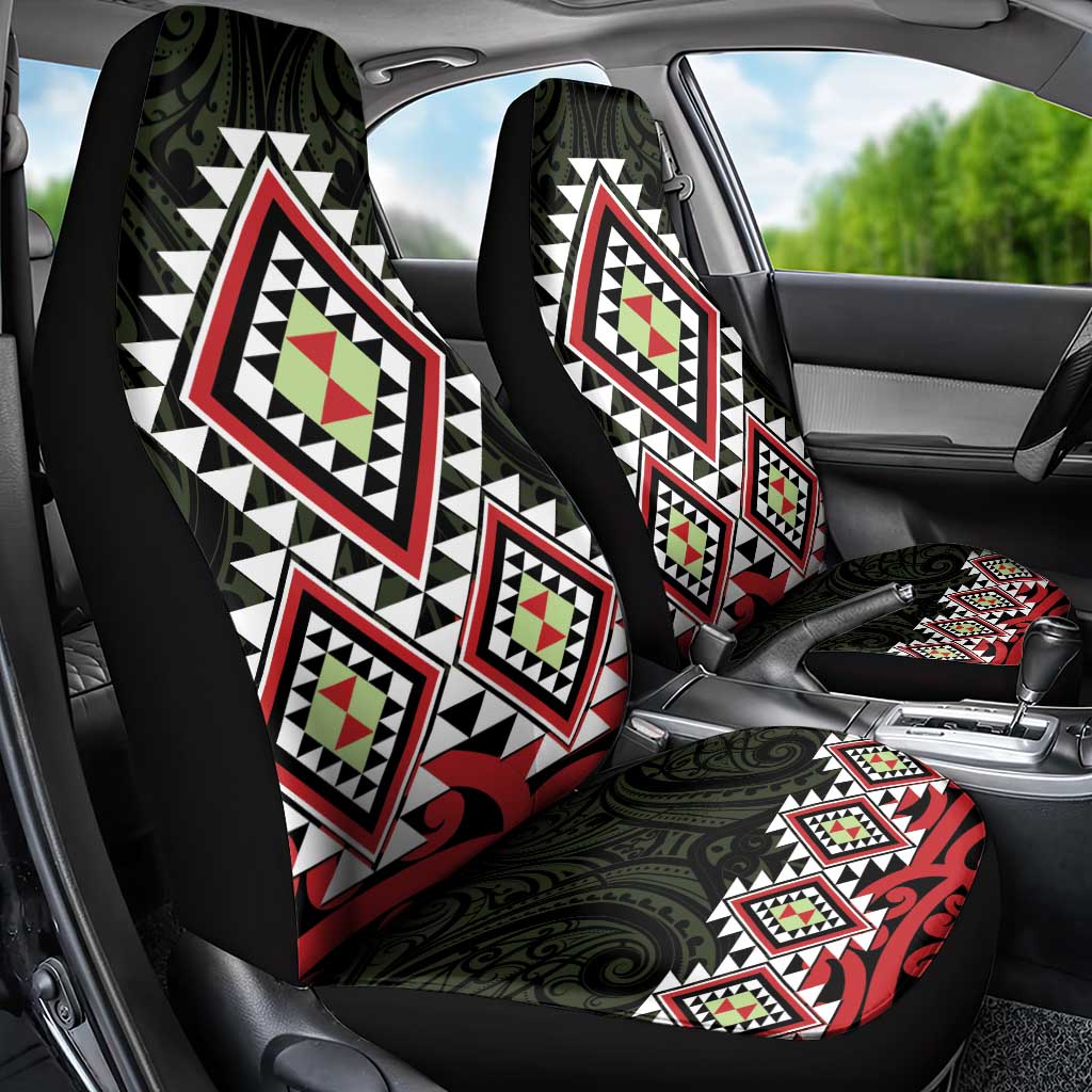 Kia Ora Aotearoa Car Seat Cover 2025 Pasifika Maori Taniko Motifs - Vibe Hoodie Shop