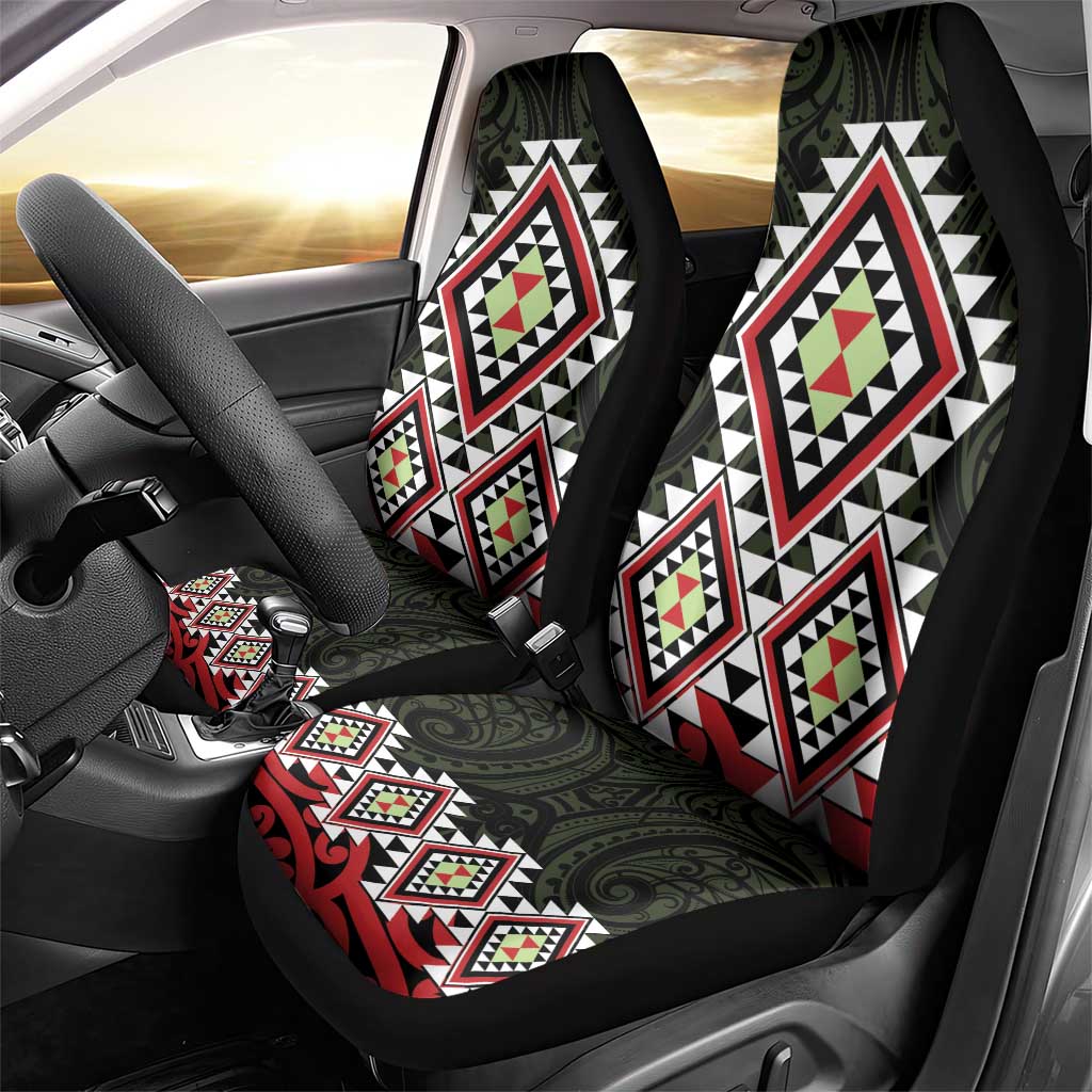 Kia Ora Aotearoa Car Seat Cover 2025 Pasifika Maori Taniko Motifs - Vibe Hoodie Shop