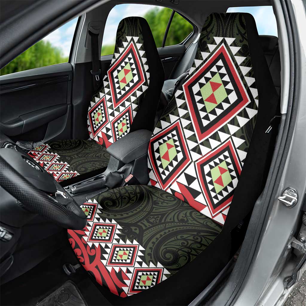 Kia Ora Aotearoa Car Seat Cover 2025 Pasifika Maori Taniko Motifs - Vibe Hoodie Shop